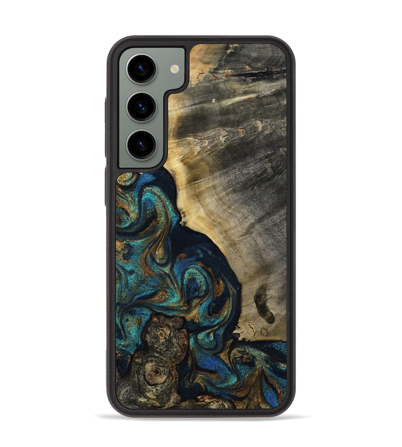 Galaxy S23 Plus Wood Phone Case - Foster (Teal & Gold, 819072)