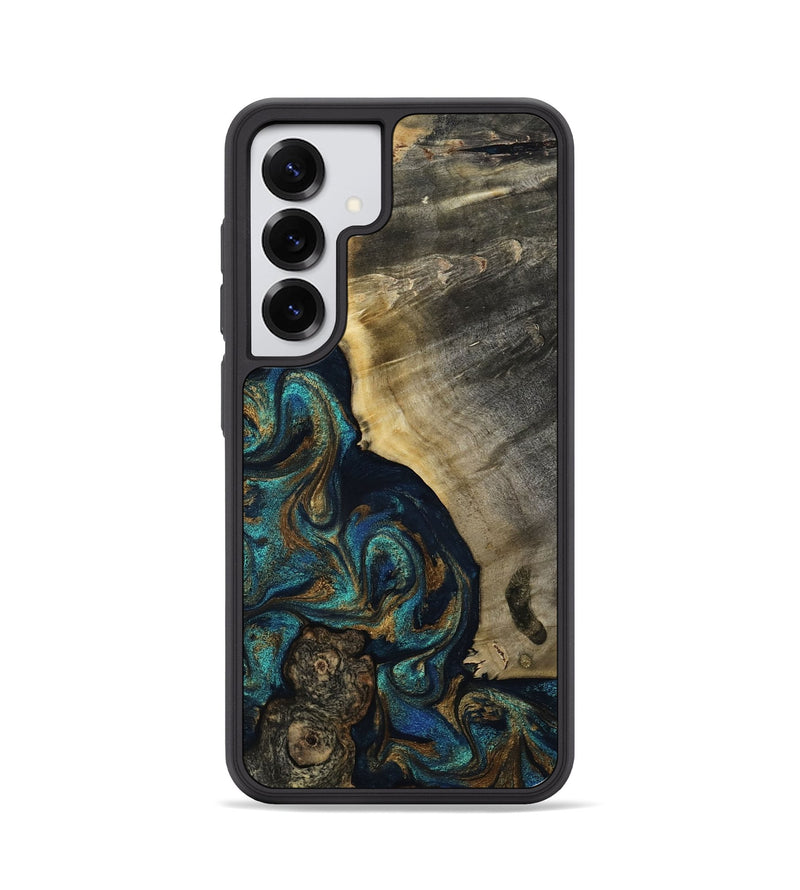 Galaxy S25 Wood Phone Case - Foster (Teal & Gold, 819072)