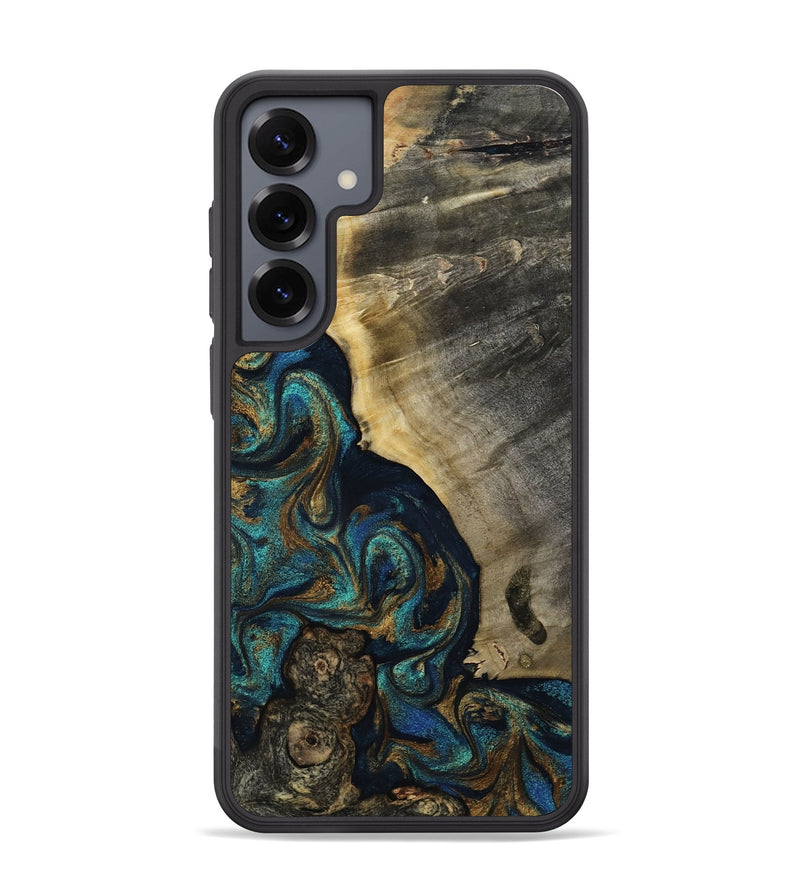 Galaxy S25 Plus Wood Phone Case - Foster (Teal & Gold, 819072)