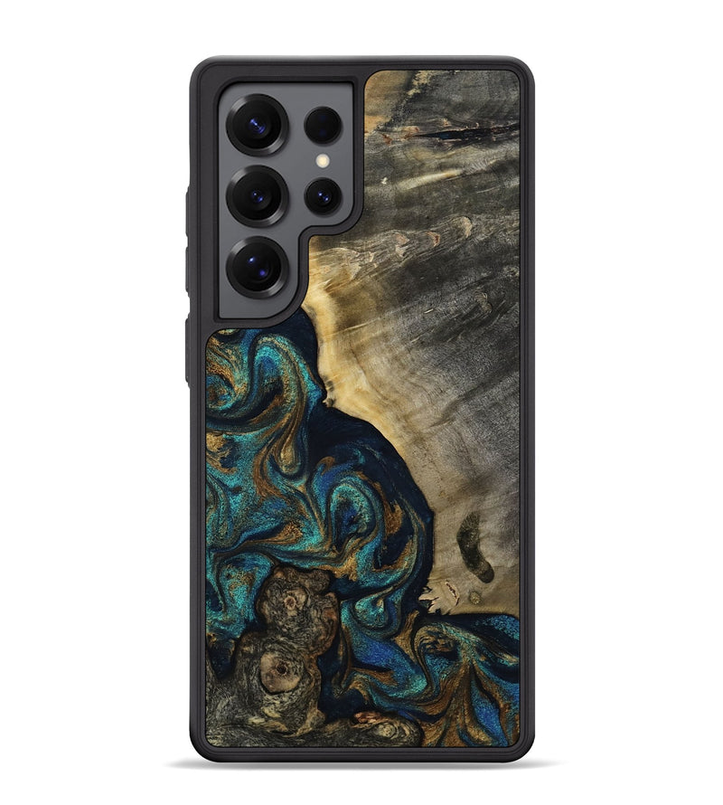 Galaxy S25 Ultra Wood Phone Case - Foster (Teal & Gold, 819072)