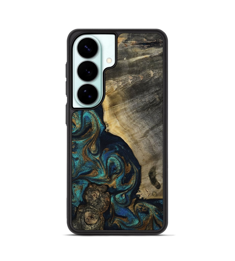 Galaxy S26 Wood Phone Case - Foster (Teal & Gold, 819072)