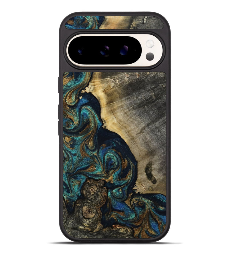 Pixel 9 Pro XL Wood Phone Case - Foster (Teal & Gold, 819072)