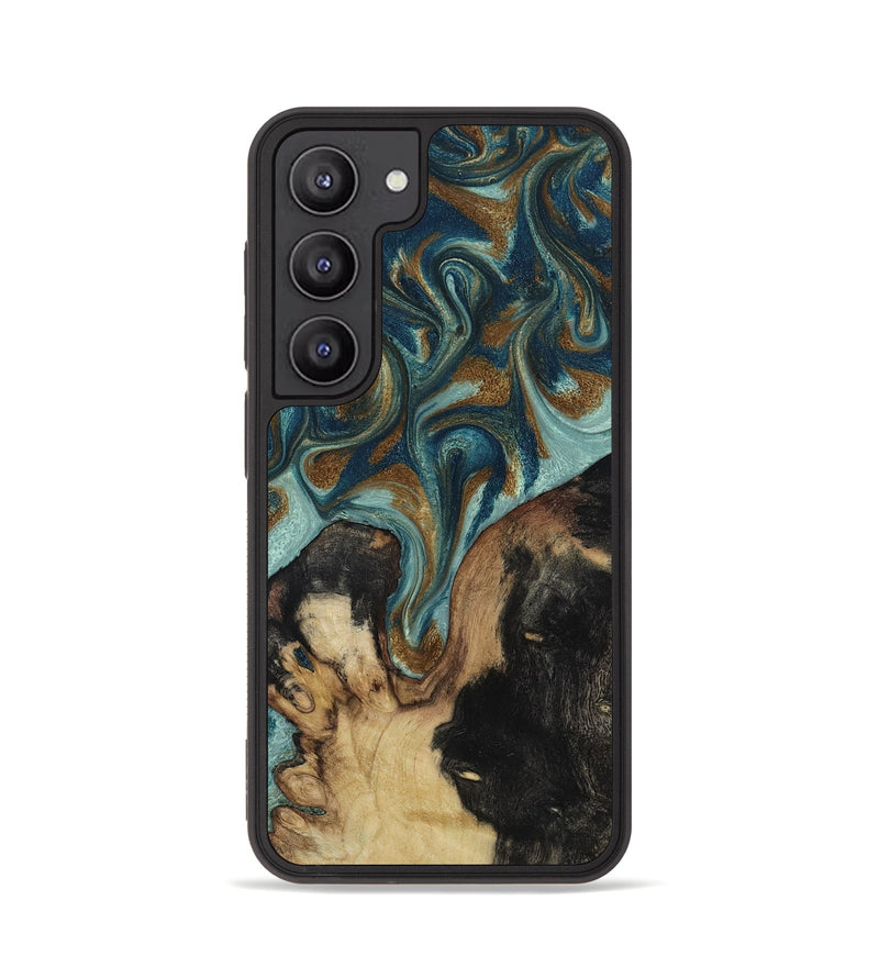 Galaxy S23 Wood Phone Case - Garrick (Teal & Gold, 819073)