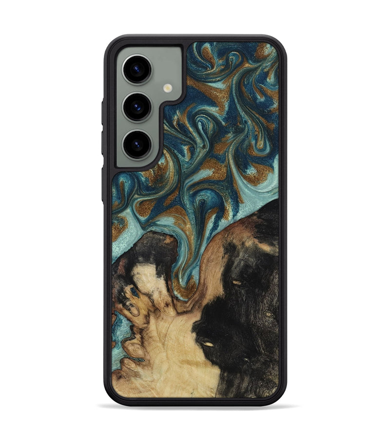 Galaxy S24 Plus Wood Phone Case - Garrick (Teal & Gold, 819073)