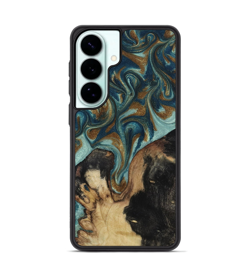 Galaxy S26 Plus Wood Phone Case - Garrick (Teal & Gold, 819073)