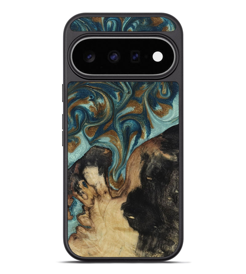 Pixel 11 Pro XL Wood Phone Case - Garrick (Teal & Gold, 819073)