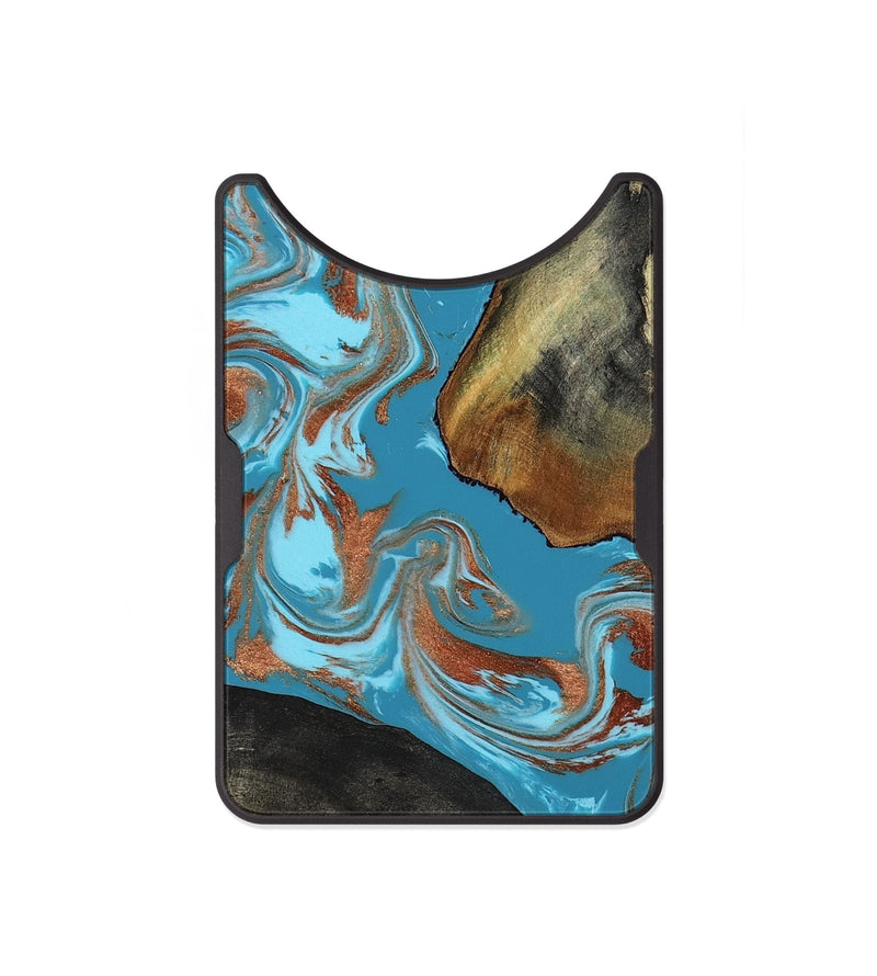 Alloy Wood Wallet - Domingo (Teal & Gold, 819074)