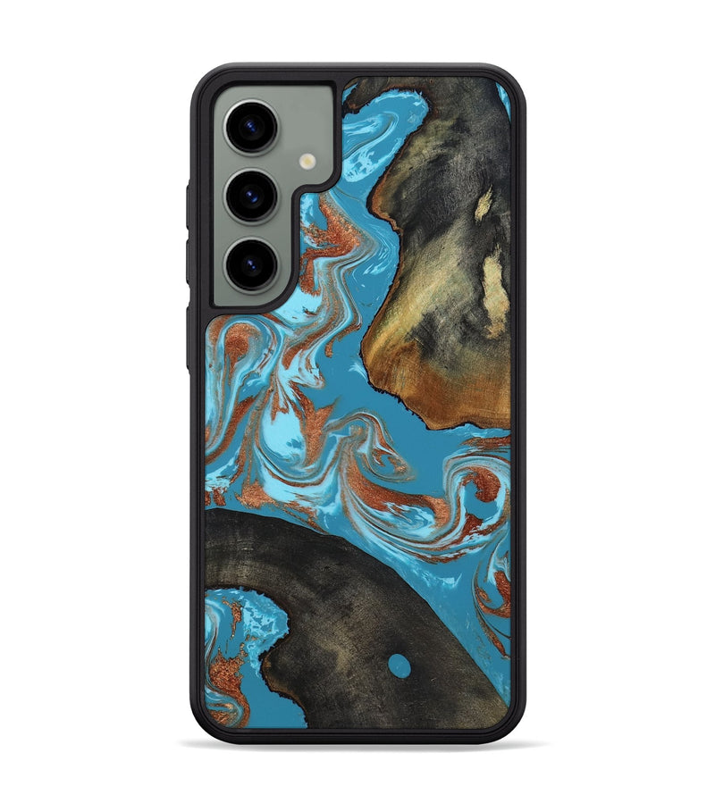 Galaxy S24 Plus Wood Phone Case - Domingo (Teal & Gold, 819074)