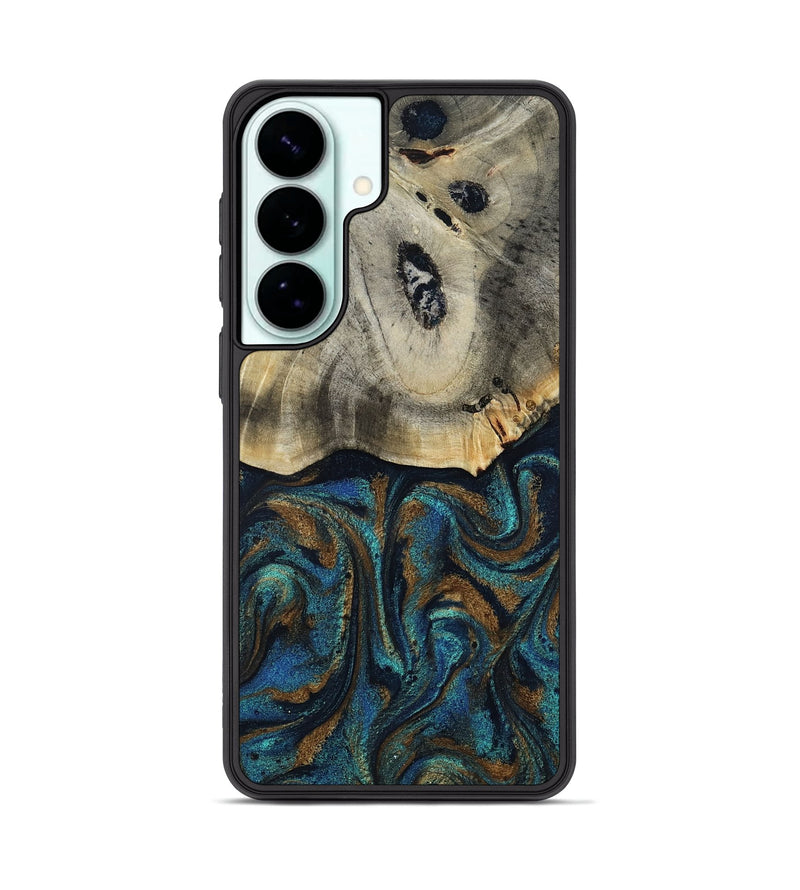 Galaxy S26 Plus Wood Phone Case - Florene (Teal & Gold, 819076)