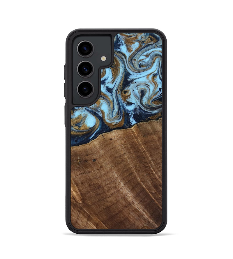 Galaxy S24 Wood Phone Case - Jarred (Teal & Gold, 819078)