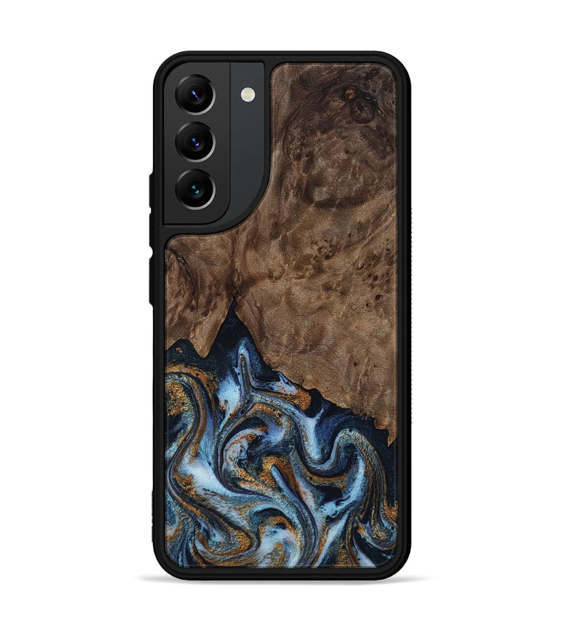 Galaxy S22 Plus Wood Phone Case - Veda (Black & White, 819079)