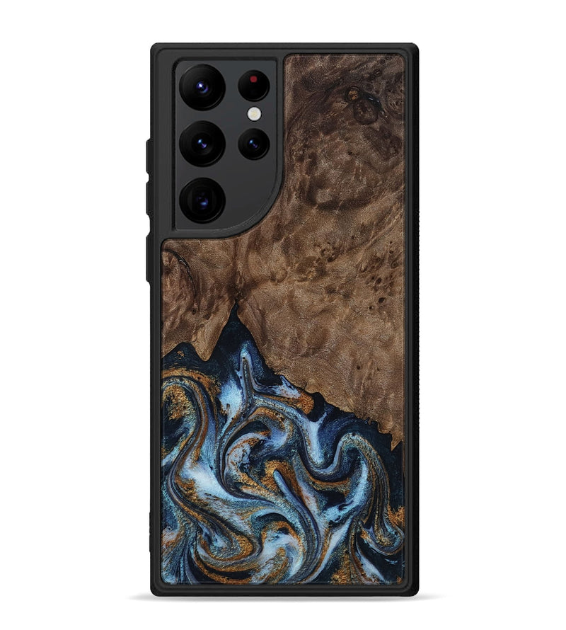 Galaxy S22 Ultra Wood Phone Case - Veda (Black & White, 819079)