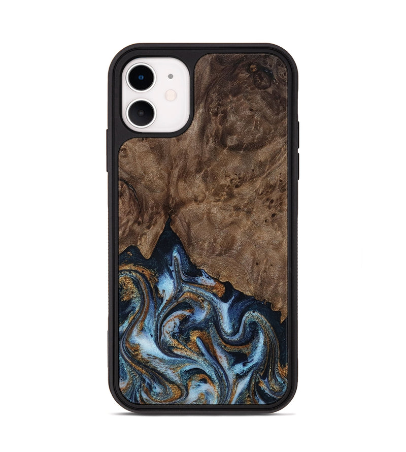 iPhone 11 Wood Phone Case - Veda (Black & White, 819079)