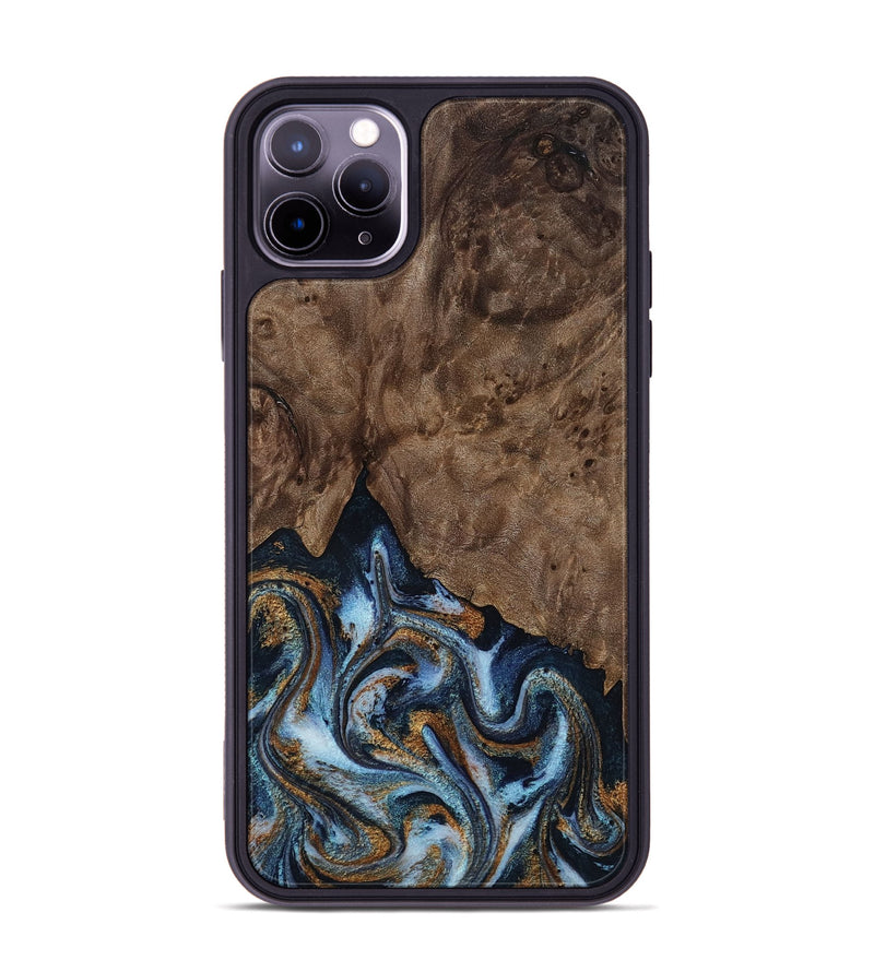 iPhone 11 Pro Max Wood Phone Case - Veda (Black & White, 819079)