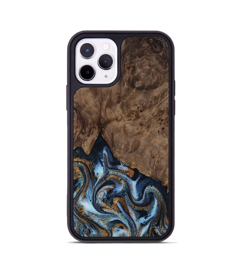 iPhone 11 Pro Wood Phone Case - Veda (Black & White, 819079)