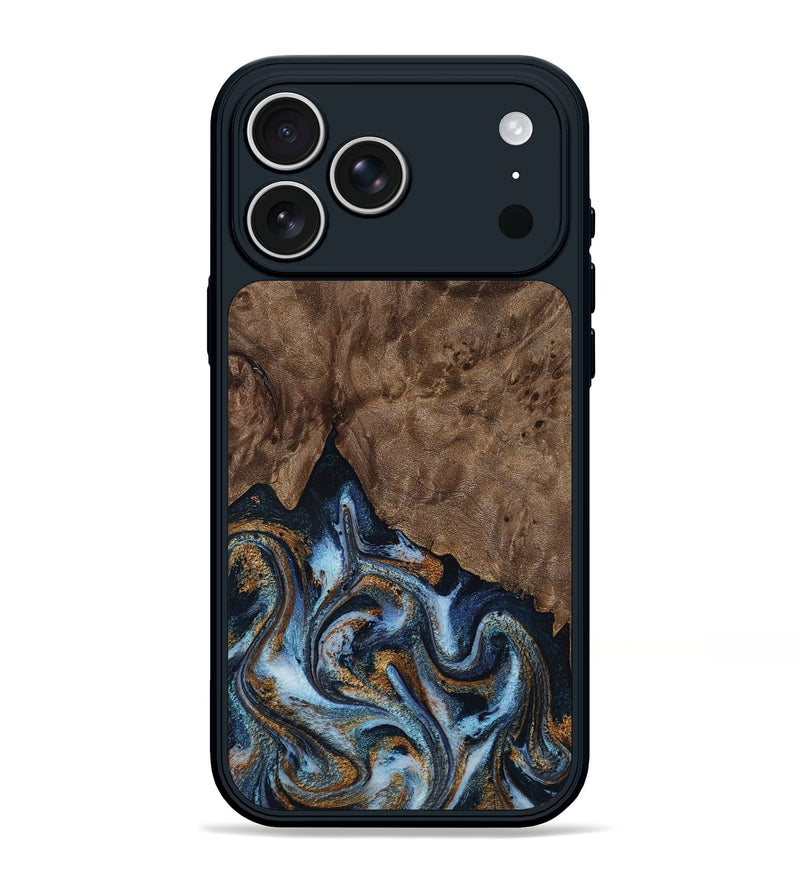 iPhone 17 Pro Max Wood Phone Case - Veda (Black & White, 819079)