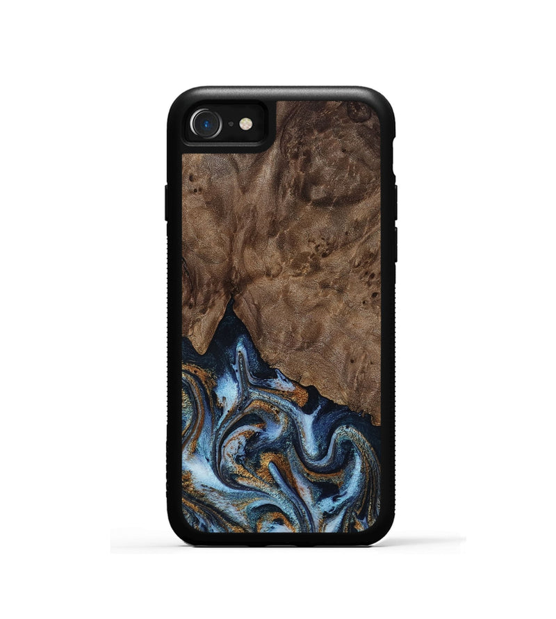 iPhone SE Wood Phone Case - Veda (Black & White, 819079)