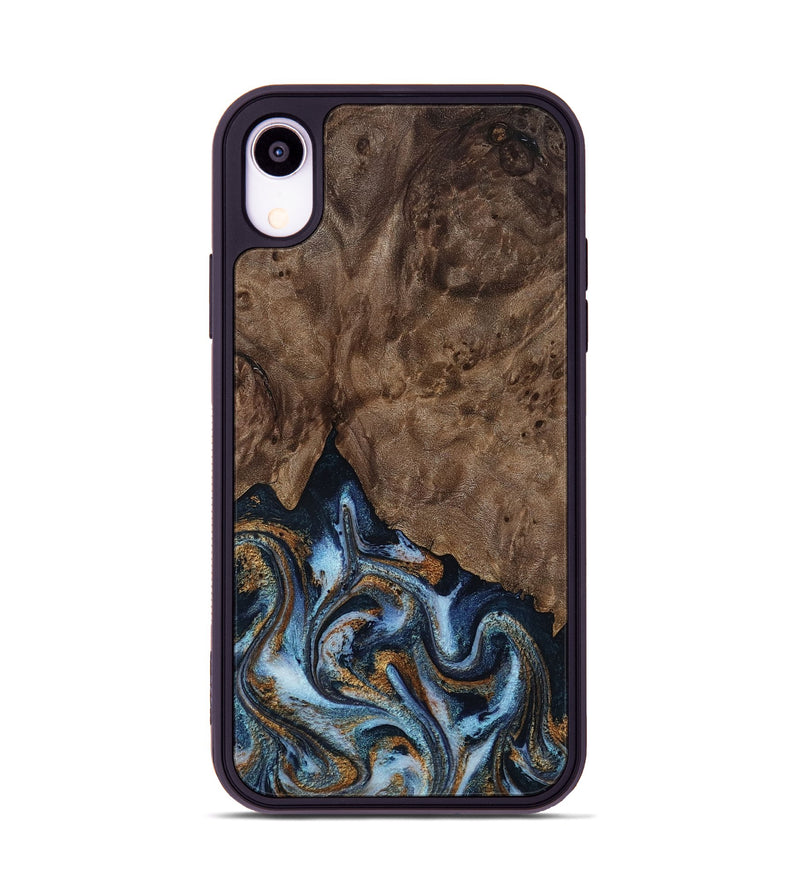 iPhone Xr Wood Phone Case - Veda (Black & White, 819079)