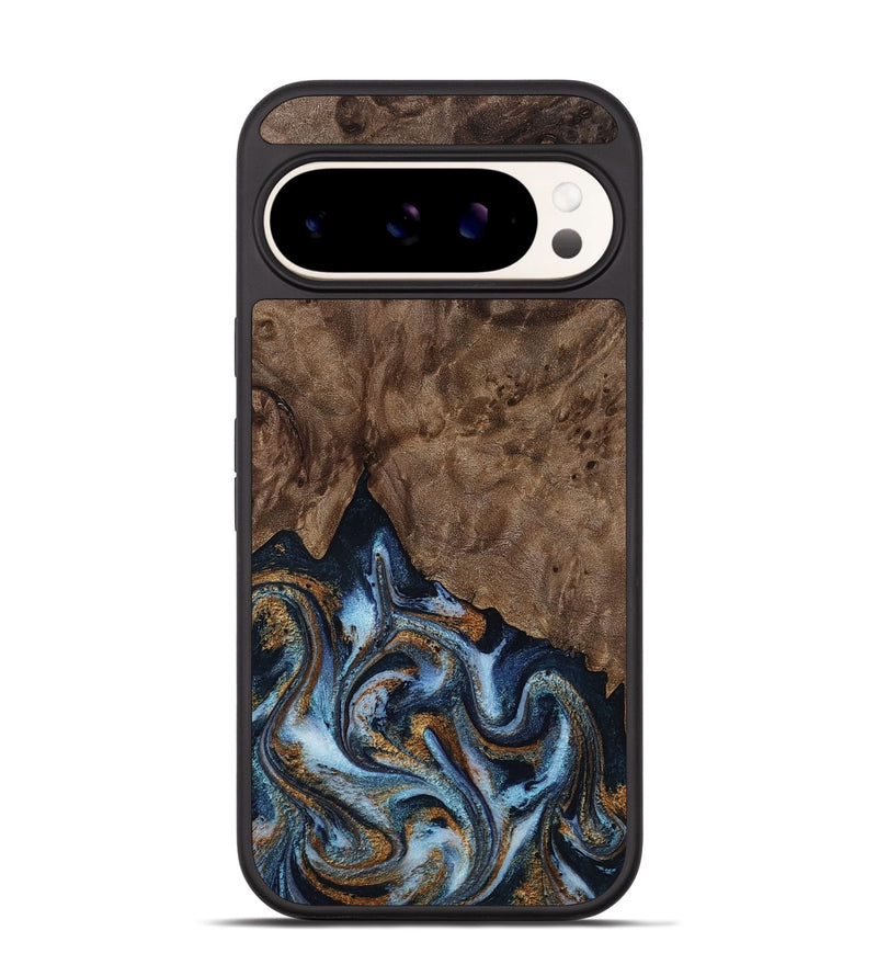 Pixel 9 Wood Phone Case - Veda (Black & White, 819079)