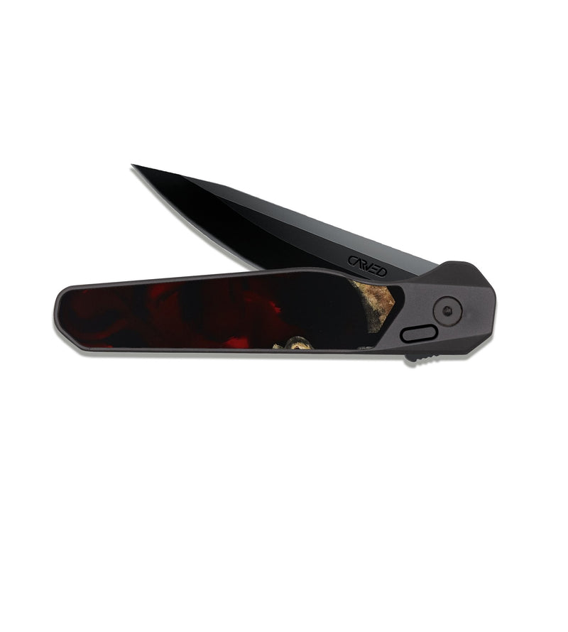 EDC Dark Slate Wood Pocket Knife - Carlie (Pattern, 819083)