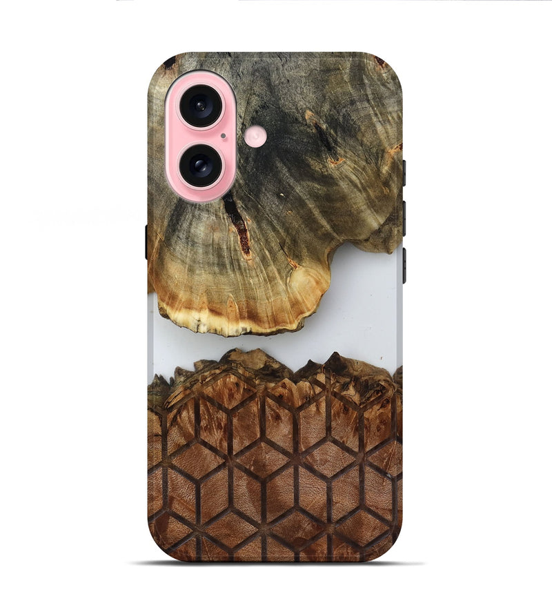 iPhone 16 Wood Live Edge Phone Case - Rodolfo (Clear, 819085)