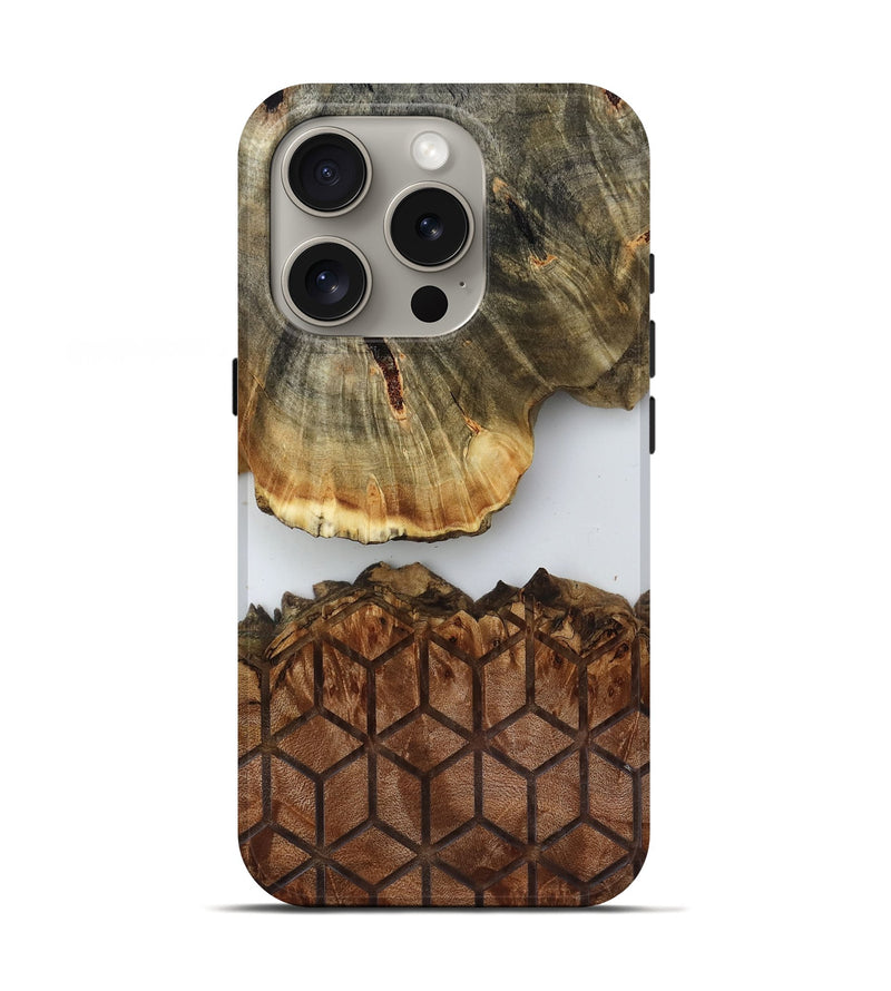 iPhone 16 Pro Wood Live Edge Phone Case - Rodolfo (Clear, 819085)