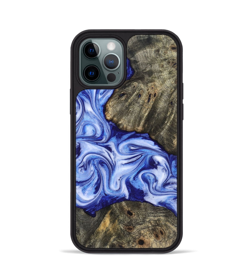 iPhone 12 Pro Wood Phone Case - Castiel (Blue, 819096)