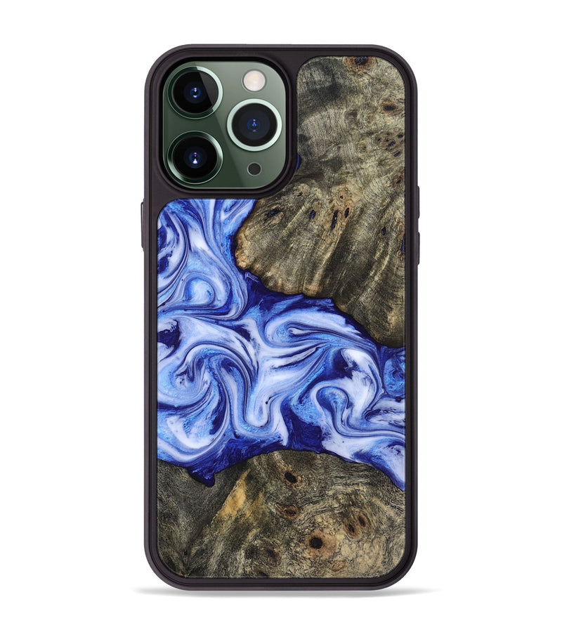 iPhone 13 Pro Max Wood Phone Case - Castiel (Blue, 819096)