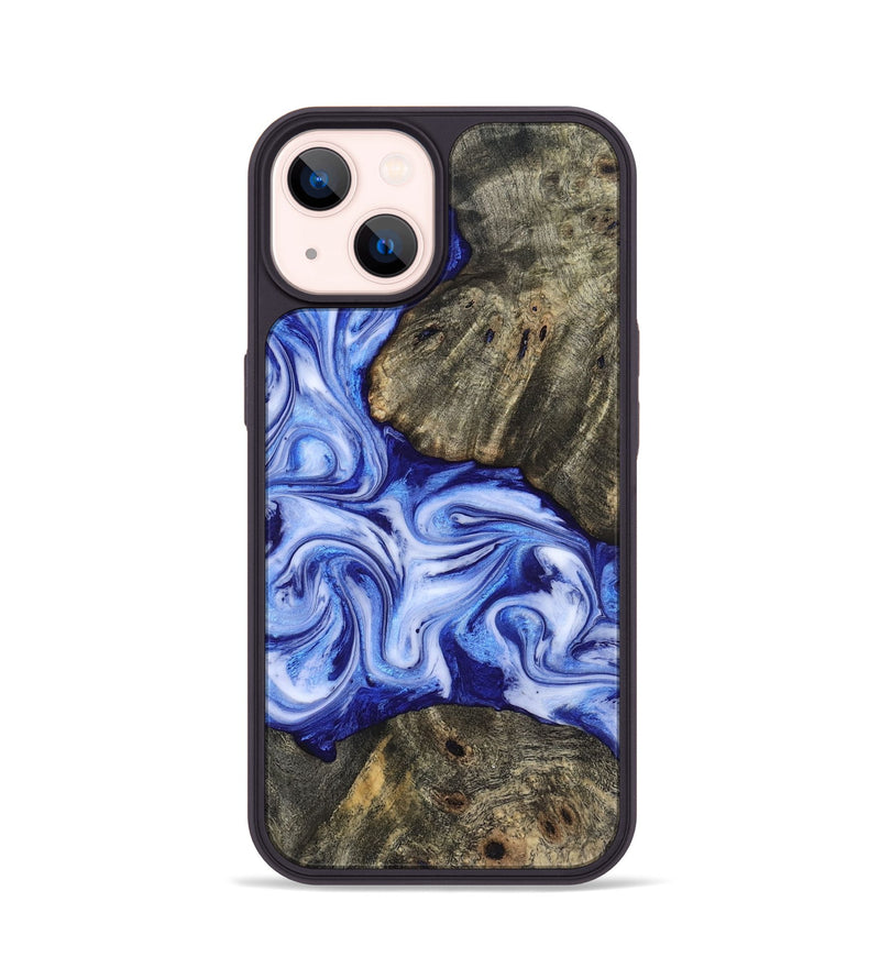 iPhone 14 Wood Phone Case - Castiel (Blue, 819096)