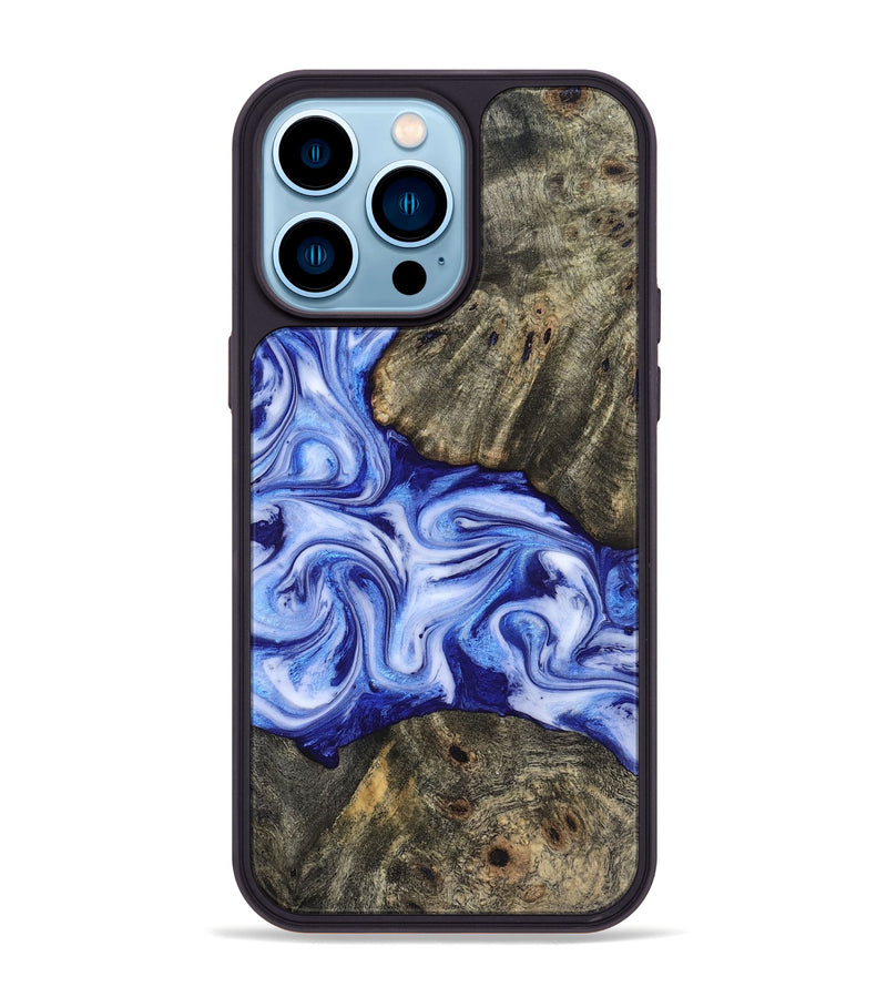 iPhone 14 Pro Max Wood Phone Case - Castiel (Blue, 819096)