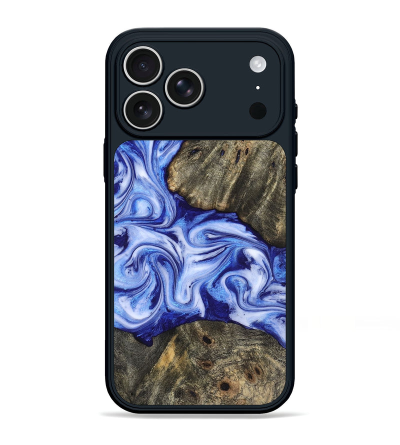 iPhone 17 Pro Max Wood Phone Case - Castiel (Blue, 819096)