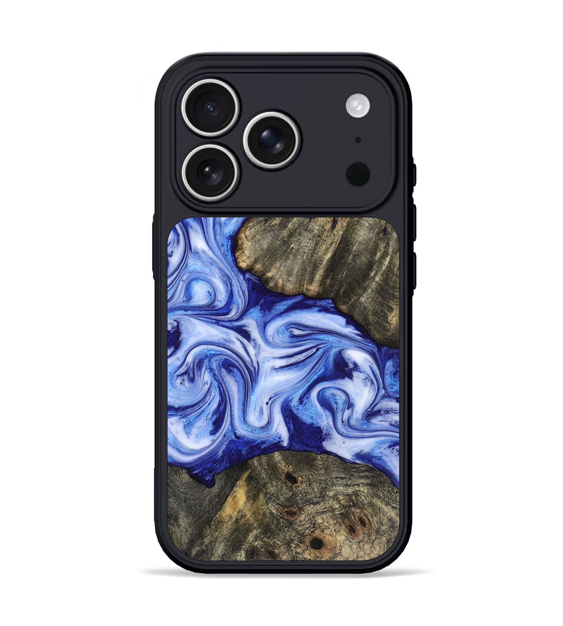 iPhone 17 Pro Wood Phone Case - Castiel (Blue, 819096)