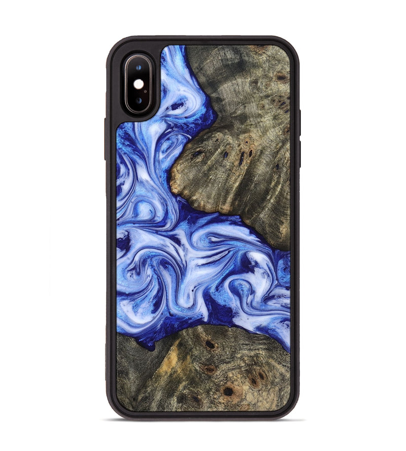 iPhone Xs Max Wood Phone Case - Castiel (Blue, 819096)