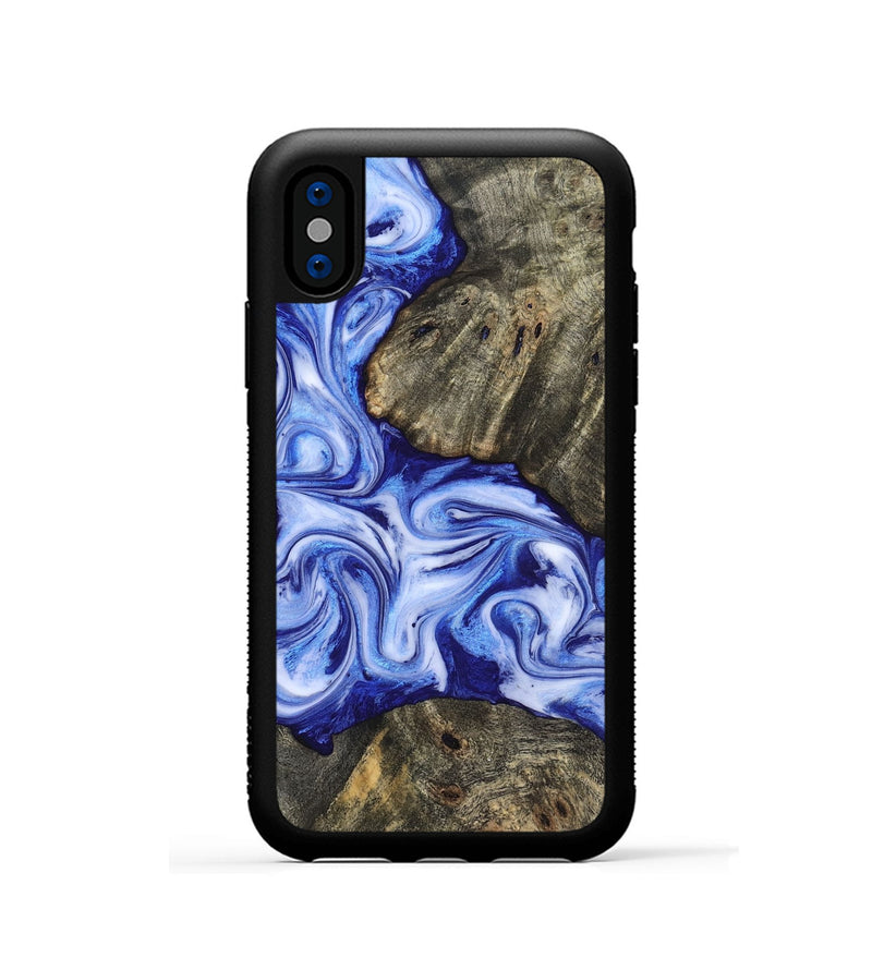 iPhone Xs Wood Phone Case - Castiel (Blue, 819096)