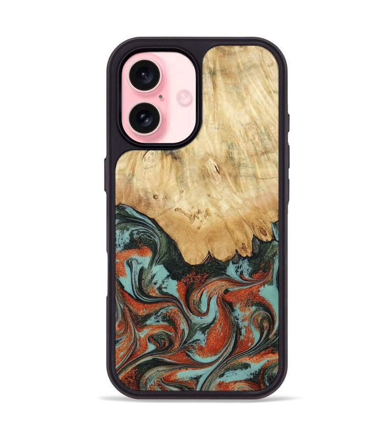 iPhone 16 Wood Phone Case - Nella (Green, 819098)