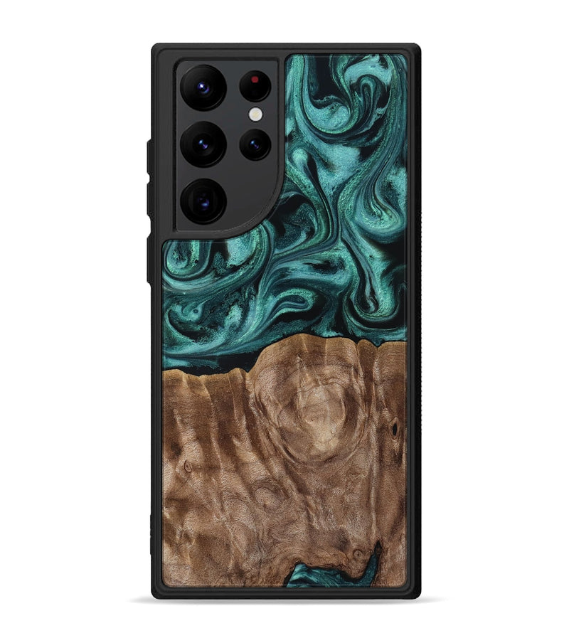Galaxy S22 Ultra Wood Phone Case - Desirae (Ancient Olive, 819099)