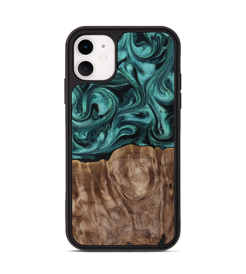 iPhone 11 Wood Phone Case - Desirae (Ancient Olive, 819099)