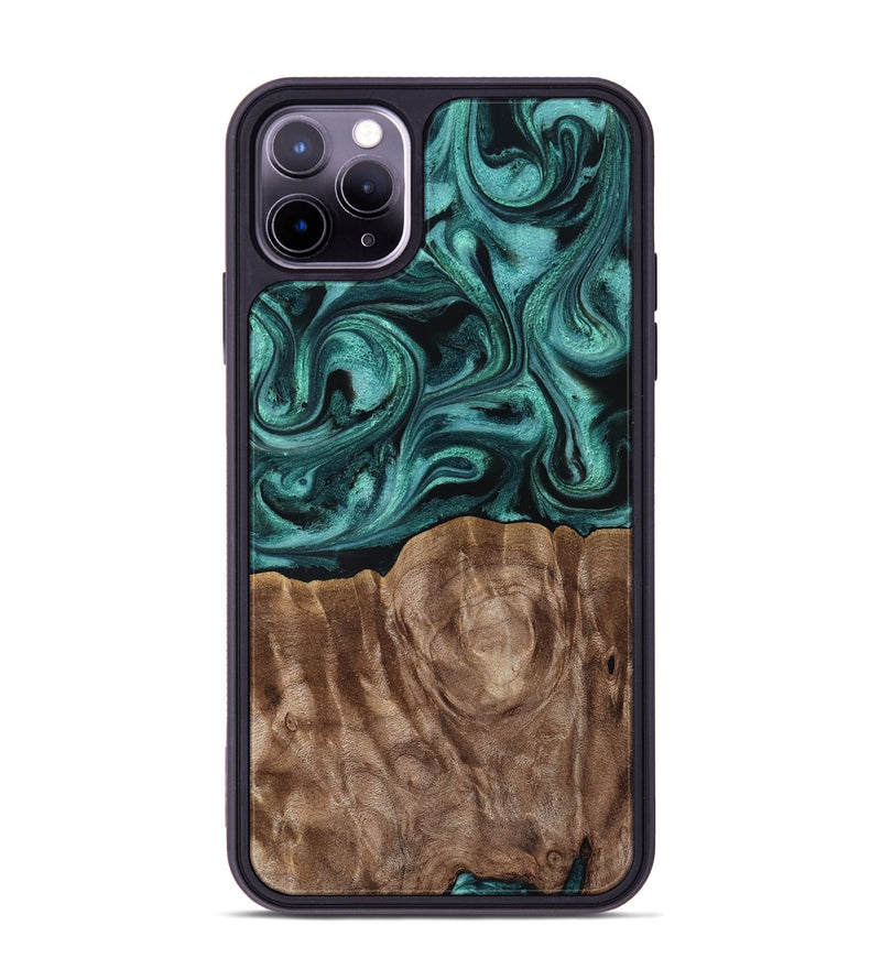 iPhone 11 Pro Max Wood Phone Case - Desirae (Ancient Olive, 819099)