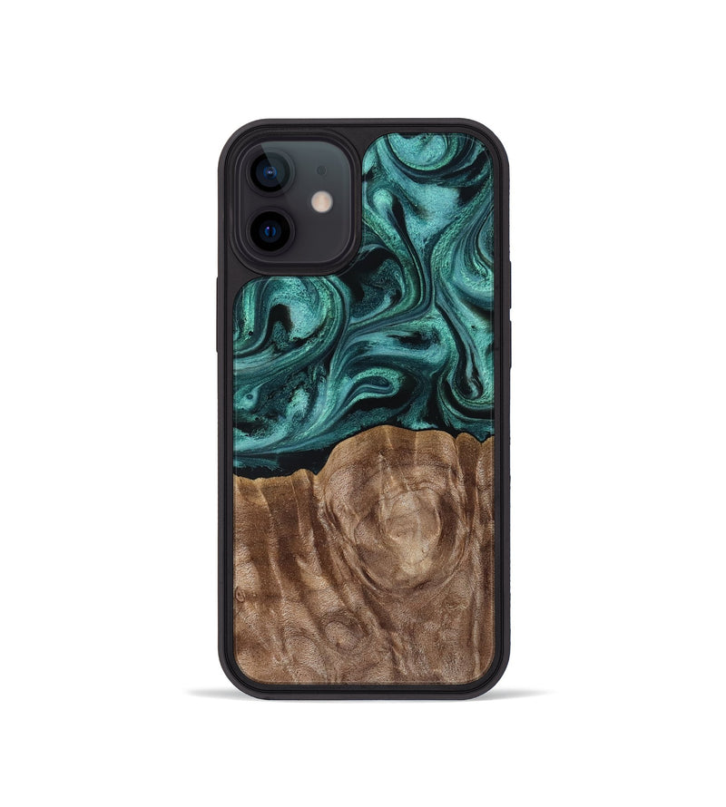 iPhone 12 mini Wood Phone Case - Desirae (Ancient Olive, 819099)