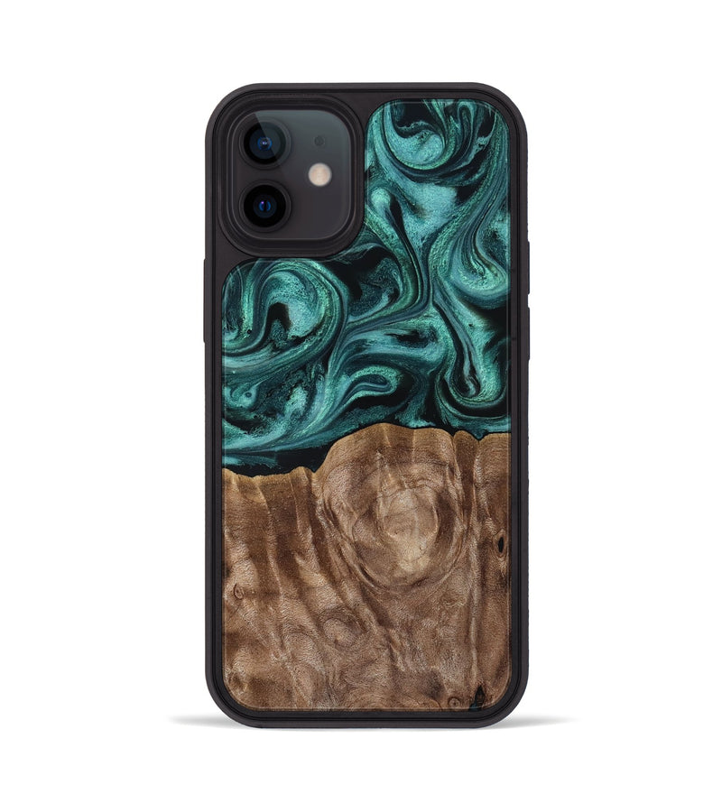 iPhone 12 Wood Phone Case - Desirae (Ancient Olive, 819099)