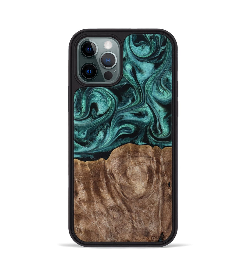 iPhone 12 Pro Wood Phone Case - Desirae (Ancient Olive, 819099)