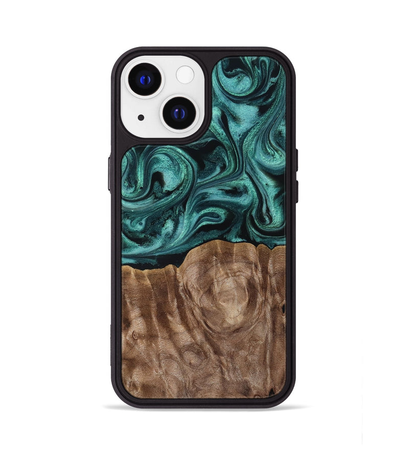 iPhone 13 Wood Phone Case - Desirae (Ancient Olive, 819099)