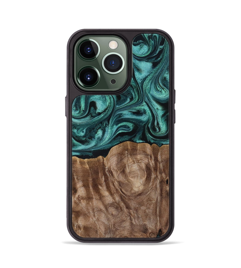 iPhone 13 Pro Wood Phone Case - Desirae (Ancient Olive, 819099)