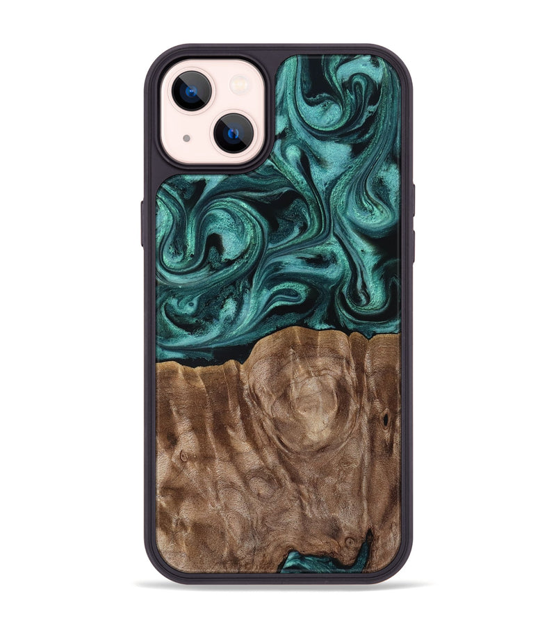iPhone 14 Plus Wood Phone Case - Desirae (Ancient Olive, 819099)