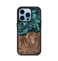 iPhone 14 Pro Wood Phone Case - Desirae (Ancient Olive, 819099)