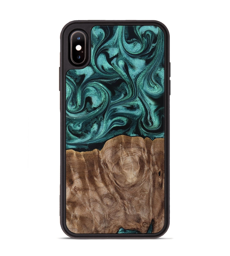 iPhone Xs Max Wood Phone Case - Desirae (Ancient Olive, 819099)