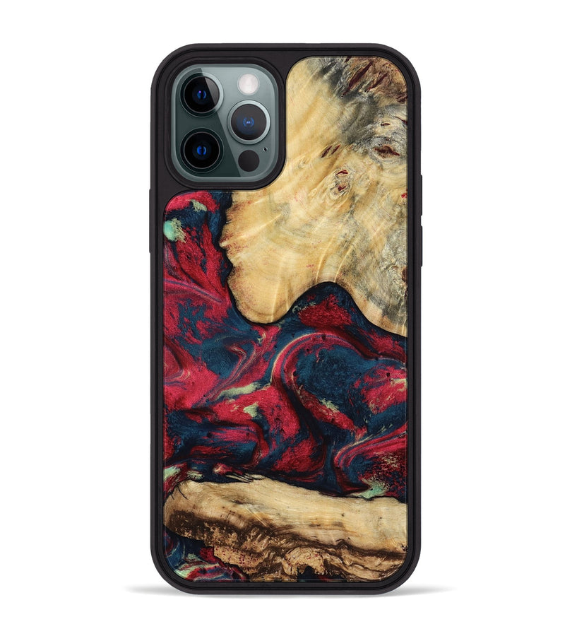 iPhone 12 Pro Max Wood Phone Case - Philip (Red, 819103)