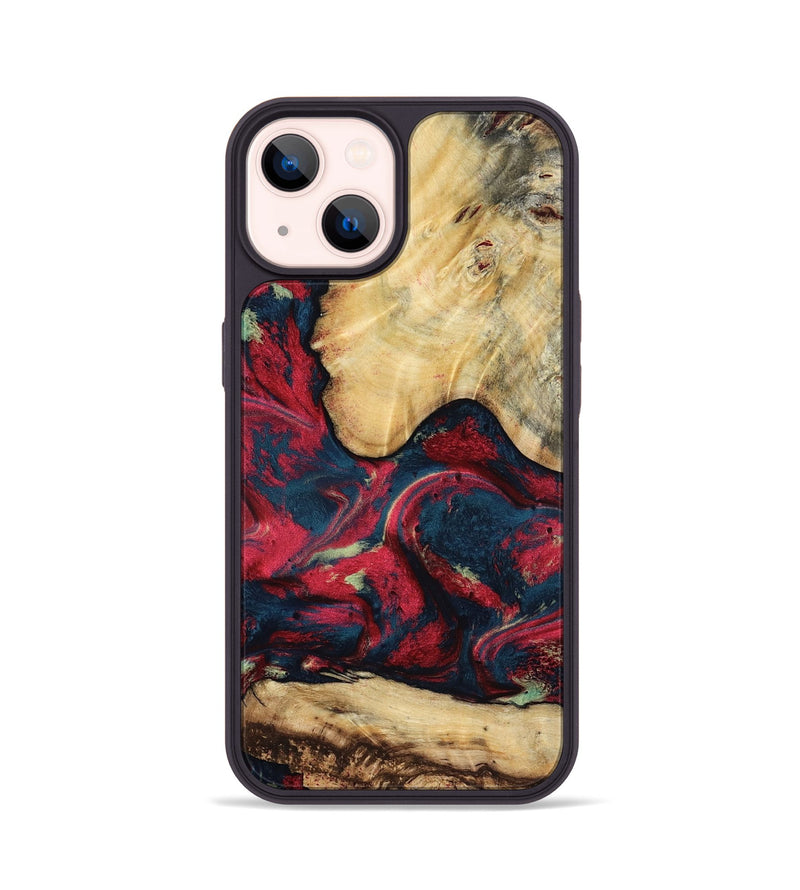 iPhone 14 Wood Phone Case - Philip (Red, 819103)