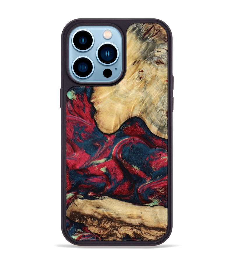 iPhone 14 Pro Max Wood Phone Case - Philip (Red, 819103)