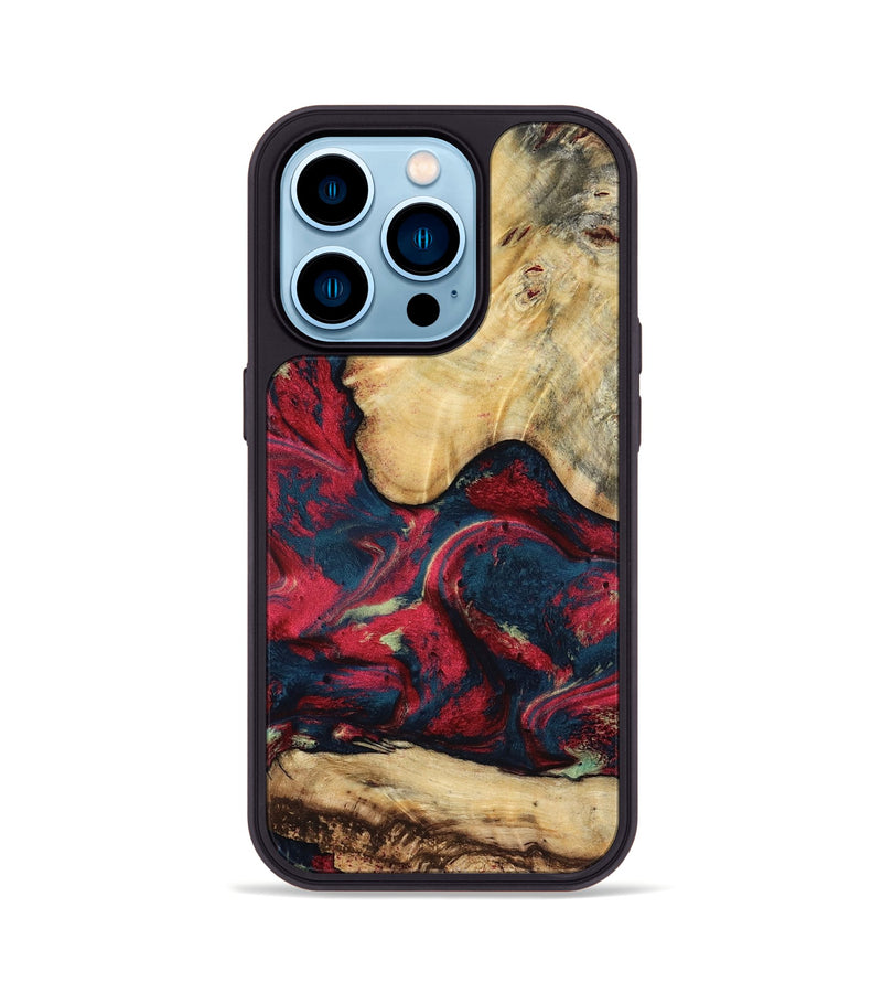 iPhone 14 Pro Wood Phone Case - Philip (Red, 819103)